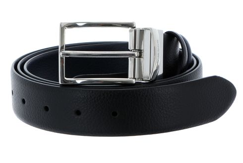 PIQUADRO Modus Reversible Men´s Belt W115 Nero / Blu - kürzbar