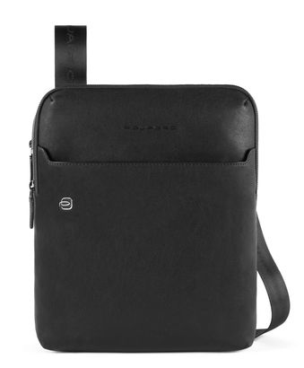 PIQUADRO Black Square Shoulder Bag Nero