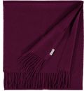 FRAAS Pure Cashmere Scarf with Fringes Purple