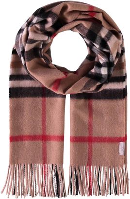 FRAAS Pure Cashmere Scarf with FRAAS Plaid Camel