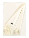 FRAAS Cashmink® Scarf with Fringe Cream-White FRAAS Cashmink® Scarf with Fringe Cream-White