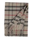 FRAAS Cashmink® Scarf with FRAAS Plaid Camel Grey FRAAS Cashmink® Scarf with FRAAS Plaid Camel Grey