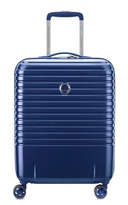 DELSEY PARIS Caumartin + 4 Double Rolls Cabin Trolley 55 Slim Line Steel Blue