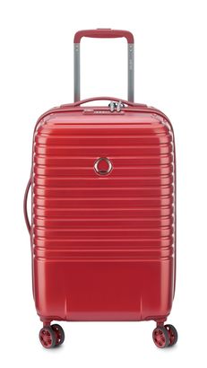 DELSEY PARIS Caumartin + 4 Double Rolls Cabin Trolley 55 Red