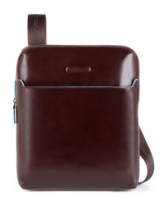 PIQUADRO Blue Square Tablet Shoulder Bag Mogano