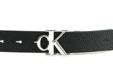Calvin Klein Reversible Logo Small Leather Belt W90 Black Crystal Pink