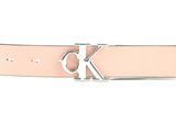 Calvin Klein Reversible Logo Small Leather Belt W90 Black Crystal Pink