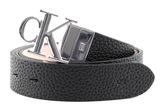 Calvin Klein Reversible Logo Small Leather Belt W85 Black Crystal Pink