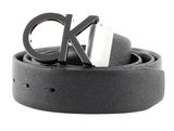 Calvin Klein CK Adjustable Buckle Belt W115 Black / Dark Brown - kürzbar