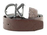 Calvin Klein CK Adjustable Buckle Belt W115 Black / Dark Brown - kürzbar