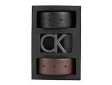 Calvin Klein CK Adjustable Buckle Belt W115 Black / Dark Brown - kürzbar