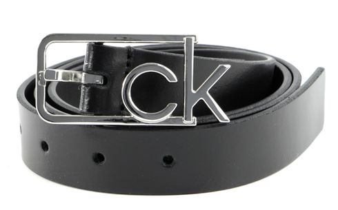 Calvin Klein Big CK Square Buckle Belt W95 Black