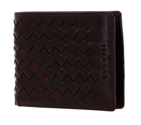 bugatti Woven Wallet With Flap British Tan