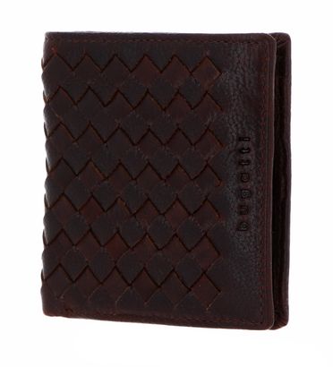 bugatti Woven Small Upright Wallet British Tan