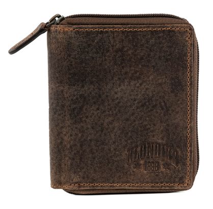 KLONDIKE 1896 Nugget Riley Zip wallet small Dark Brown