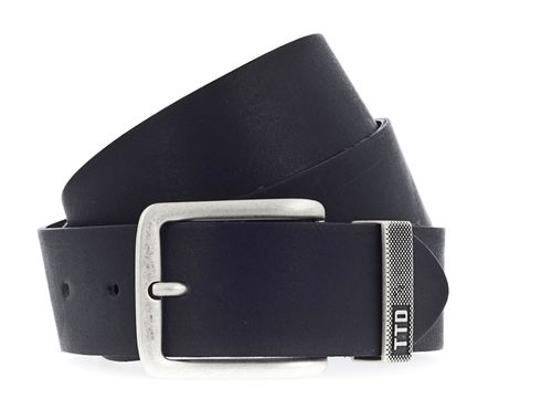 TOM TAILOR Classic Men's Leather Belt 4.0 W80 Black