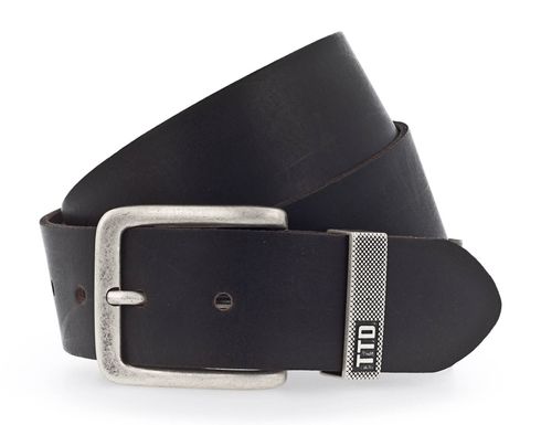 TOM TAILOR Classic Men's Leather Belt 4.0 W80 Darkbrown