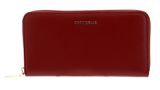 COCCINELLE Metallic Textured Zip Around Wallet Foliage Red COCCINELLE Metallic Textured Zip Around Wallet Foliage Red