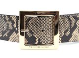 TOMMY HILFIGER TH Square High Waist Belt W70 Neutral Snake