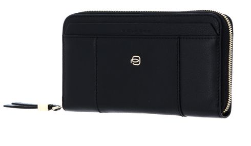 PIQUADRO Circle Zip Around Women's Wallet RFID Nero