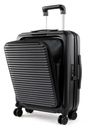 MANDARINA DUCK Tank Case Cabin Trolley With Front Pocket XS Black MANDARINA DUCK Tank Case Cabin Trolley With Front Pocket XS Black