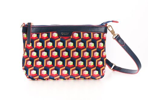 Oilily Geo Diamonds Shoulder Bag XS Indigo