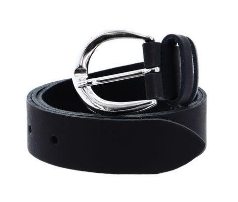 TOM TAILOR Women's Leather Belt W75 Black