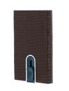 PIQUADRO Sophia Credit Card Case with RFID Bronzo Lizard Metal