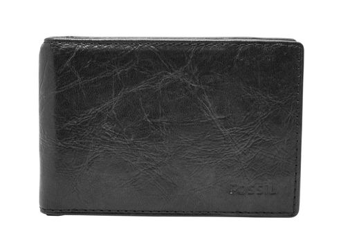 FOSSIL Ingram Money Clip Bifold RFID Black AOP