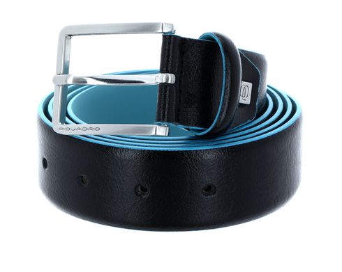 PIQUADRO Blue Square Men´s Belt With Prong Buckle W115 Nero - kürzbar