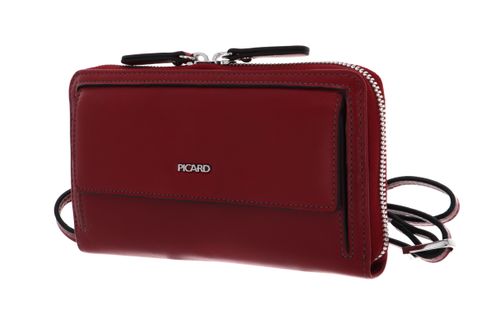 PICARD Ladysafe Wallet with Shoulder Strap Red