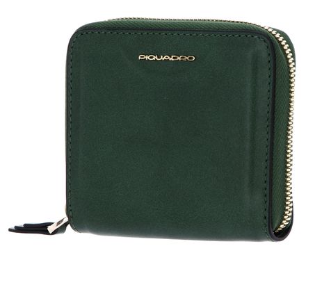 PIQUADRO Gea Zip Around Women's Wallet RFID Verde Foresta