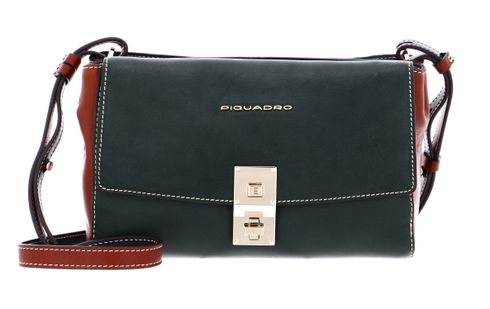 PIQUADRO Dafne Crossover Bag RFID Verde Foresta / Cuoio