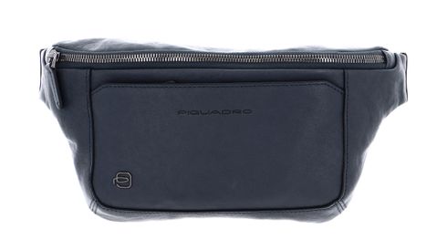 PIQUADRO Black Square Belt Bag Blu Oceano