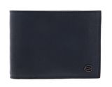 PIQUADRO Black Square Wallet with Coin Pocket Blu Oceano PIQUADRO Black Square Wallet with Coin Pocket Blu Oceano