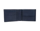 PIQUADRO Black Square Wallet with Coin Pocket Blu Oceano PIQUADRO Black Square Wallet with Coin Pocket Blu Oceano
