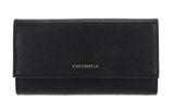 COCCINELLE Metallic Soft Wallet Noir COCCINELLE Metallic Soft Wallet Noir