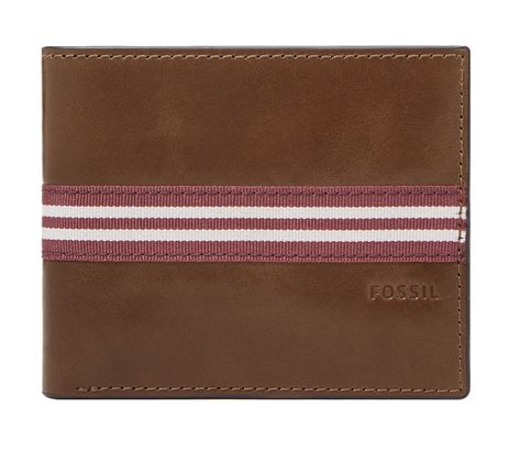 FOSSIL Jared Coin Pocket Bifold Brown