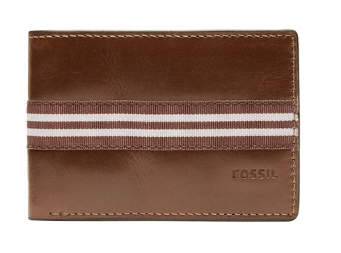 FOSSIL Jared Front Pocket Wallet Bifold Medium Brown