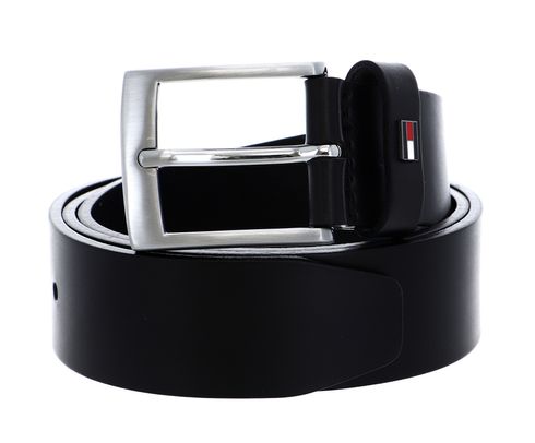 TOMMY HILFIGER Adan Leather Belt 3.5 W80 Black