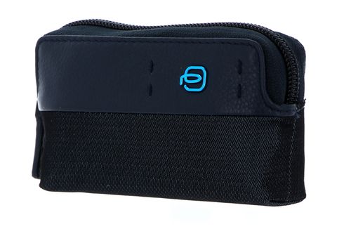 PIQUADRO P16 Key Case With Two Rings Chevron / Blu