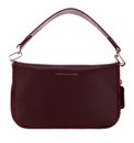 TOMMY HILFIGER Leather Statement Crossover Bag Burgundy