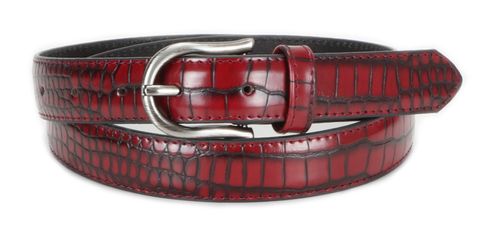 Tamaris Women's Croco Belt W115 Bordeaux