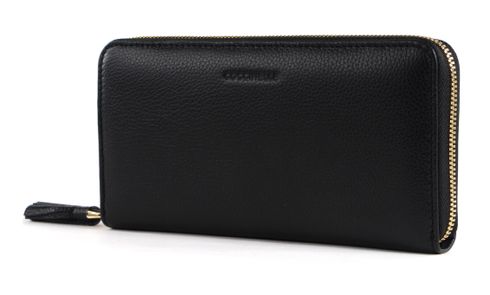 COCCINELLE Tassel Zip Around Wallet Noir