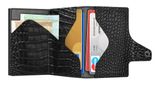 TRU VIRTU Click & Slide Coin Pocket Croco Black / Black TRU VIRTU Click & Slide Coin Pocket Croco Black / Black