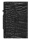 TRU VIRTU Click & Slide Coin Pocket Croco Black / Black TRU VIRTU Click & Slide Coin Pocket Croco Black / Black