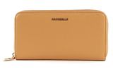 COCCINELLE Metallic Soft Zip Around Wallet Warm Beige