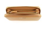 COCCINELLE Metallic Soft Zip Around Wallet Warm Beige