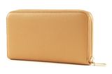 COCCINELLE Metallic Soft Zip Around Wallet Warm Beige