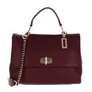 TOMMY HILFIGER Soft Turnlock Satchel Burgundy